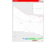 Foard County, TX <br /> Wall Map <br /> Zip Code <br /> Red Line Style 2024 Map