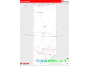 Franklin County, TX <br /> Wall Map <br /> Zip Code <br /> Red Line Style 2024 Map