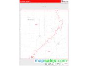 Hansford County, TX <br /> Wall Map <br /> Zip Code <br /> Red Line Style 2024 Map