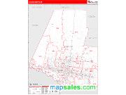Hidalgo County, TX <br /> Wall Map <br /> Zip Code <br /> Red Line Style 2024 Map