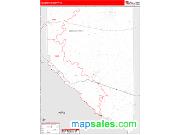 Hudspeth County, TX <br /> Wall Map <br /> Zip Code <br /> Red Line Style 2024 Map