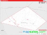 Jeff Davis County, TX <br /> Wall Map <br /> Zip Code <br /> Red Line Style 2024 Map