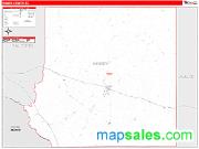 Kinney County, TX <br /> Wall Map <br /> Zip Code <br /> Red Line Style 2024 Map