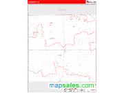 Lynn County, TX <br /> Wall Map <br /> Zip Code <br /> Red Line Style 2024 Map