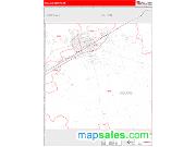 Midland County, TX <br /> Wall Map <br /> Zip Code <br /> Red Line Style 2024 Map