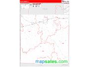 Nolan County, TX <br /> Wall Map <br /> Zip Code <br /> Red Line Style 2024 Map