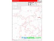 Palo Pinto County, TX <br /> Wall Map <br /> Zip Code <br /> Red Line Style 2024 Map