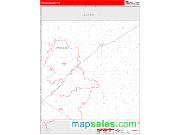 Parmer County, TX <br /> Wall Map <br /> Zip Code <br /> Red Line Style 2024 Map