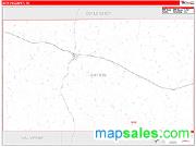 Sutton County, TX <br /> Wall Map <br /> Zip Code <br /> Red Line Style 2024 Map