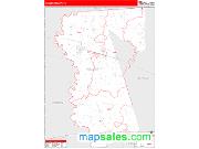 Waller County, TX <br /> Wall Map <br /> Zip Code <br /> Red Line Style 2024 Map