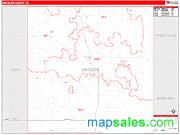 Wheeler County, TX <br /> Wall Map <br /> Zip Code <br /> Red Line Style 2024 Map
