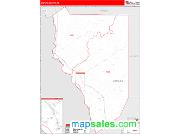 Zapata County, TX <br /> Wall Map <br /> Zip Code <br /> Red Line Style 2024 Map