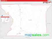 Piute County, UT <br /> Wall Map <br /> Zip Code <br /> Red Line Style 2024 Map