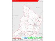 Frederick County, VA <br /> Wall Map <br /> Zip Code <br /> Red Line Style 2024 Map