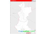 Covington County, VA <br /> Wall Map <br /> Zip Code <br /> Red Line Style 2024 Map