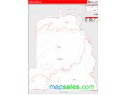 Asotin County, WA <br /> Wall Map <br /> Zip Code <br /> Red Line Style 2024 Map