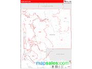 Pacific County, WA <br /> Wall Map <br /> Zip Code <br /> Red Line Style 2024 Map