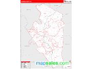 Jackson County, WV <br /> Wall Map <br /> Zip Code <br /> Red Line Style 2024 Map