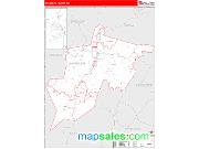 Randolph County, WV <br /> Wall Map <br /> Zip Code <br /> Red Line Style 2024 Map