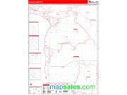 Calumet County, WI <br /> Wall Map <br /> Zip Code <br /> Red Line Style 2024 Map