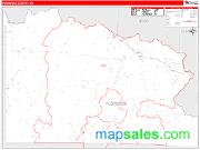 Florence County, WI <br /> Wall Map <br /> Zip Code <br /> Red Line Style 2024 Map