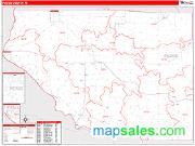 Pierce County, WI <br /> Wall Map <br /> Zip Code <br /> Red Line Style 2024 Map