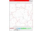 Richland County, WI <br /> Wall Map <br /> Zip Code <br /> Red Line Style 2024 Map