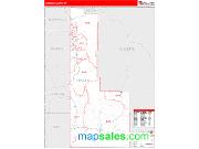 Lincoln County, WY <br /> Wall Map <br /> Zip Code <br /> Red Line Style 2024 Map