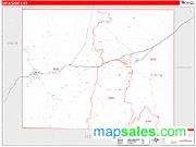 Uinta County, WY <br /> Wall Map <br /> Zip Code <br /> Red Line Style 2024 Map