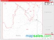 Weston County, WY <br /> Wall Map <br /> Zip Code <br /> Red Line Style 2024 Map