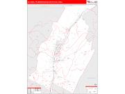 Altoona <br /> Wall Map <br /> Red Line Style 2024 Map
