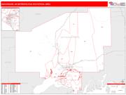 Anchorage <br /> Wall Map <br /> Red Line Style 2024 Map
