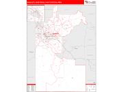 Boise City <br /> Wall Map <br /> Red Line Style 2024 Map