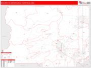 Boulder <br /> Wall Map <br /> Red Line Style 2024 Map