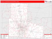 Dayton <br /> Wall Map <br /> Red Line Style 2024 Map