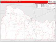 Decatur <br /> Wall Map <br /> Red Line Style 2024 Map