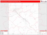 Elkhart-Goshen <br /> Wall Map <br /> Red Line Style 2024 Map