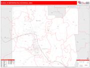 Elmira <br /> Wall Map <br /> Red Line Style 2024 Map
