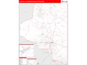 Flagstaff <br /> Wall Map <br /> Red Line Style 2024 Map