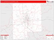 Flint <br /> Wall Map <br /> Red Line Style 2024 Map