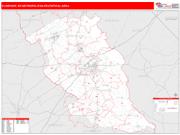 Florence <br /> Wall Map <br /> Red Line Style 2024 Map