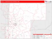 Greeley <br /> Wall Map <br /> Red Line Style 2024 Map