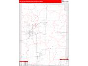 Joplin <br /> Wall Map <br /> Red Line Style 2024 Map