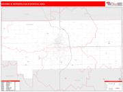 Kokomo <br /> Wall Map <br /> Red Line Style 2024 Map