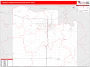 Lawrence <br /> Wall Map <br /> Red Line Style 2024 Map