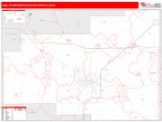Lima <br /> Wall Map <br /> Red Line Style 2024 Map
