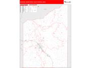Medford <br /> Wall Map <br /> Red Line Style 2024 Map