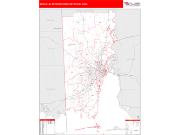 Mobile <br /> Wall Map <br /> Red Line Style 2024 Map