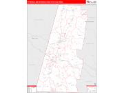 Pittsfield <br /> Wall Map <br /> Red Line Style 2024 Map