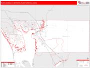Punta Gorda <br /> Wall Map <br /> Red Line Style 2024 Map